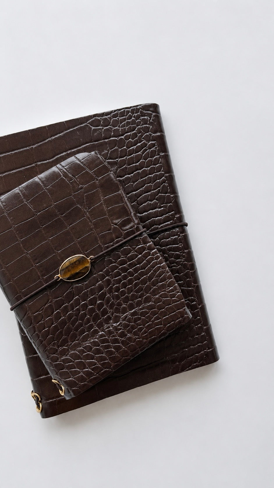 Croco édition souple - Dark brown